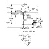 Смеситель для раковины Grohe StartFlow 23809000, S-Size, донный клапан