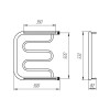 Полотенцесушитель водяной Фокстрот (ПМ-образный), 500х500х1,5 мм