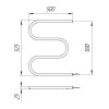 Полотенцесушитель электрический М-образный, 500х500х1,5 мм
