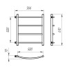 Полотенцесушитель водяной Лесенка 4 перекл. 500х500х2 мм