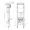 Инсталляция д/подвесного унитаза б/клавиши Ани-Пласт WC1310, 370 мм