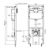 Инсталляция д/подвесного унитаза б/клавиши Ани-Пласт WC1110, 522 мм