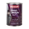 Грунт-эмаль Pufas Decoself 3 в 1 матовая черная (0,9 кг)