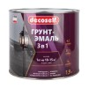 Грунт-эмаль Pufas Decoself 3 в 1 матовая черная (1,9 кг)